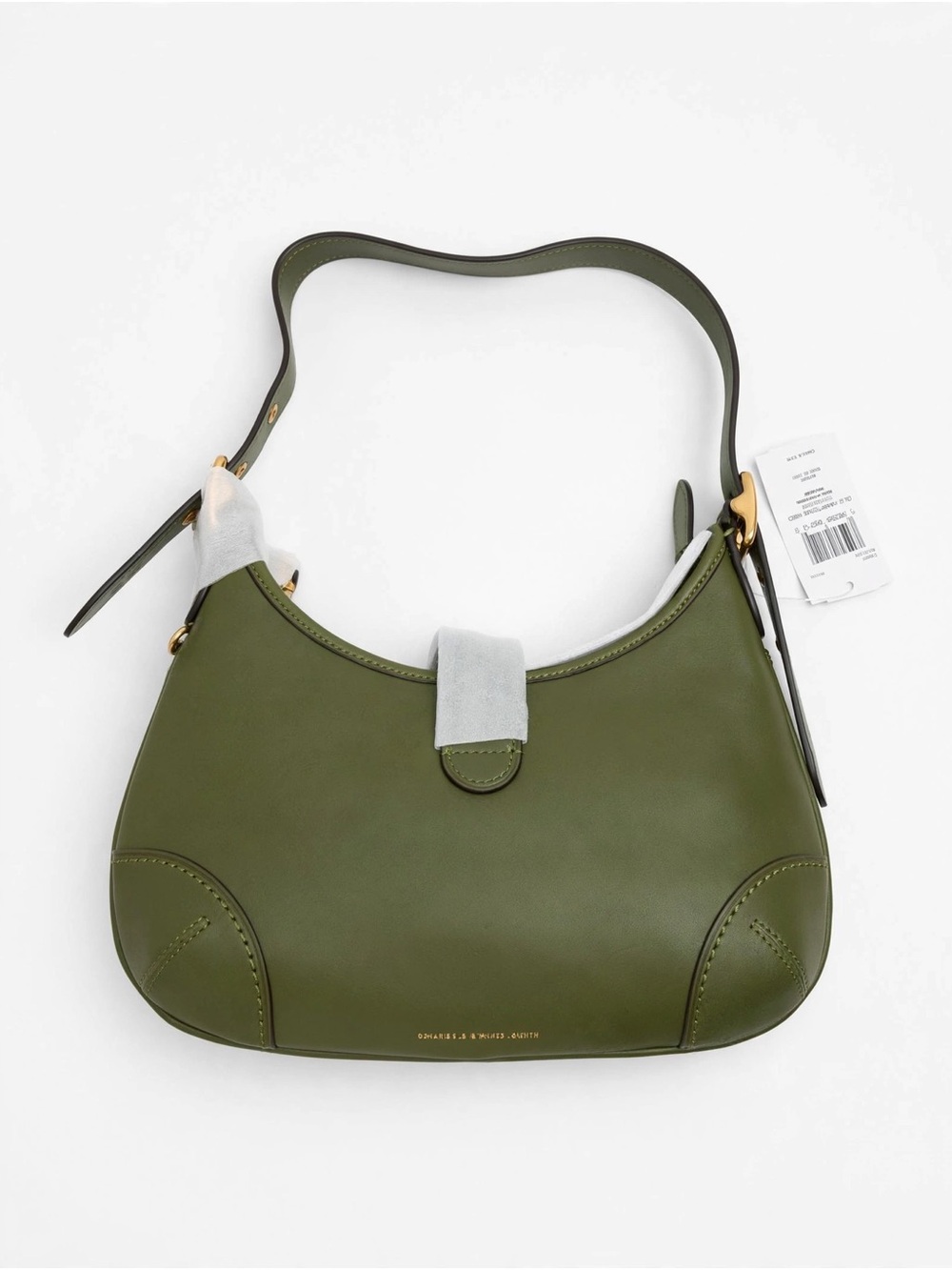 COACH Hamptons Hobo Bag CW642 BRASS/OLIVE Green Glovetanned leather